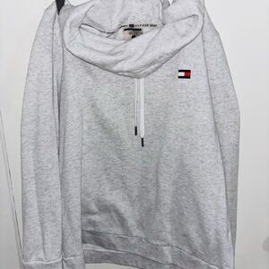 Tommy Hilfiger Women Cowl Neck Gray Sweater Pullover Top Sweat Shirt